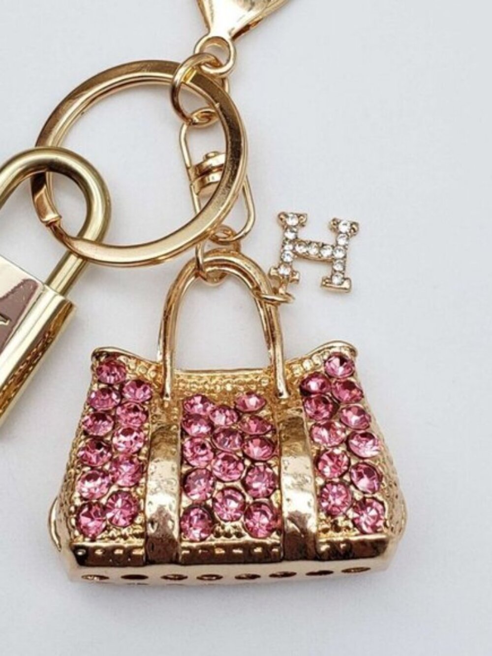 Authentic Louis Vuitton Gold Padlocak 🔒 Key Set w/ Unbranded Bag Charm - Picture 6 of 8